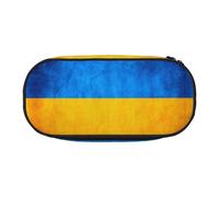 SDEGTHO Estuche para lápices de gran capacidad, con bandera de Ucrania, estuche multiusos, estuche portátil para lápices para oficina, Black, Talla única, Organizador de bolsas
