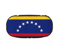 SDEGTHO Estuche para lápices de gran capacidad, con diseño de bandera de Venezuela, estuche multiusos para lápices, estuche portátil para oficina, Black, Talla única, Organizador de bolsas