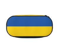 SDEGTHO Estuche para lápices de gran capacidad, diseño de bandera de Ucrania, estuche multiusos para lápices, estuche portátil para oficina, Black, Talla única, Organizador de bolsas