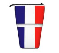 SDEGTHO Estuche para lápices de pie con la bandera de Francia, bonito estuche para lápices, bolsas telescópicas para bolígrafos, soporte portátil para bolígrafos, NEGRO, One Size, Moderno
