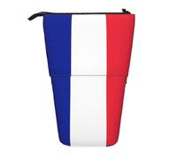 SDEGTHO Estuche para lápices de pie con la bandera de Francia, bonito estuche para lápices, bolsas telescópicas para bolígrafos, soporte portátil para bolígrafos, NEGRO, One Size, Moderno
