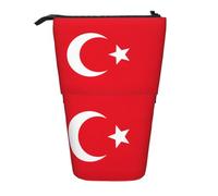 SDEGTHO - Estuche telescópico con bandera de Turquía para estudiantes y materiales escolares y universitarios, Negro , talla única, Organizador de bolsas
