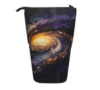 SDEGTHO Estuche telescópico Galaxy Lindo para lápices, soporte para bolígrafos para estudiantes, almacenamiento de papelería para suministros escolares y universitarios, Black, Talla única