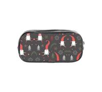 SDEGTHO Estuche transparente con diseño de gnomos de Navidad, compartimento único de gran capacidad, almacenamiento protector para bolígrafos