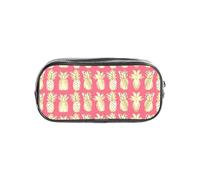 SDEGTHO Estuche transparente con estampado de piña, compartimento único de gran capacidad, almacenamiento protector para bolígrafos