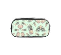 SDEGTHO Estuche transparente con estampado de piña verde, compartimento único de gran capacidad, almacenamiento protector para bolígrafos