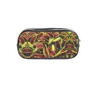 SDEGTHO Estuche transparente con estampado de plantas carnívoras, compartimento único de gran capacidad, almacenamiento protector para bolígrafos