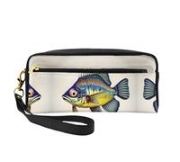 SDEGTHO Fly Yellow Fish - Bolsa de maquillaje de viaje para mujer, bolsa de maquillaje, bolsa de aseo portátil, organizador de accesorios, NEGRO, One Size