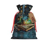 SDEGTHO Frog And Rain - 1 bolsa de material duradero de 4.7 x 6.9 pulgadas con cordón para regalo elegante de Halloween
