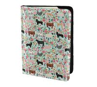 SDEGTHO Funda para pasaporte con estampado de animales de granja, funda de piel de vacuno, accesorios imprescindibles para mujeres y hombres, Black, Talla única