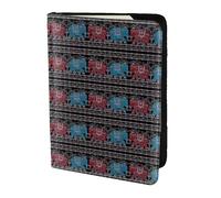 SDEGTHO Funda para pasaporte con estampado de elefante morado, funda de piel vacuna para tarjetas, accesorios imprescindibles para mujeres y hombres, Black, Talla única