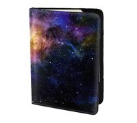 SDEGTHO Funda para pasaporte con estampado de galaxia en el universo, imprescindible para viajes, accesorios de viaje para mujeres y hombres, Black, Talla única