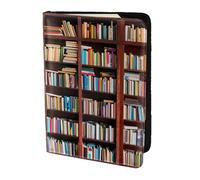 SDEGTHO Funda para pasaporte con impresión de libros, funda de piel de vacuno para tarjetas, accesorios imprescindibles para mujeres y hombres, Black, Talla única