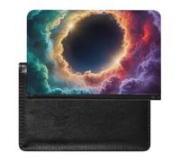 SDEGTHO Funda protectora de documentos de viaje con cielo estrellado, espacio exterior profundo, funda para pasaporte para viajes internacionales y vacaciones