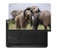 SDEGTHO Funda protectora de documentos de viaje con diseño de elefante gris, funda para pasaporte para viajes internacionales y vacaciones