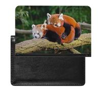 SDEGTHO Funda protectora de documentos de viaje, diseño de mapache rojo óxido, funda para pasaporte para viajes internacionales y vacaciones