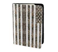 SDEGTHO Interstellar - Funda para pasaporte con estampado de camuflaje con bandera americana para viajes, accesorios de viaje para mujeres y hombres, Black, Talla única