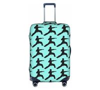 SDEGTHO Karate. Funda elástica para maleta, a prueba de polvo, resistente a los arañazos, se adapta a equipaje con asa central para viajes, White, XL