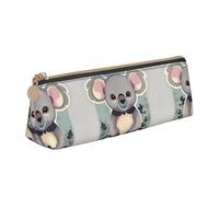 SDEGTHO Lovely Koala Fashion - Estuche triangular de piel con cremallera y gran capacidad de almacenamiento, blanco, One Size, Art Deco