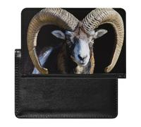 SDEGTHO Majestic Tan Ram - Funda protectora de documentos de viaje, funda para pasaporte para viajes internacionales y vacaciones