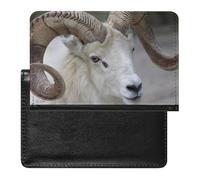SDEGTHO Majestic White Mountain Ram Funda protectora de documentos de viaje, funda para pasaporte para viajes internacionales y vacaciones
