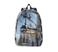 SDEGTHO Mochila de invierno con cable de esquí para laptop, mochila de excursión, portador de cuaderno de viaje, bolsas de libros para hombres y mujeres, Negro, S