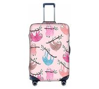 SDEGTHO Naughty Sloth Baby - Funda elástica para maleta, a prueba de polvo, resistente a los arañazos, se adapta a equipaje con asa central para viajes, White, L