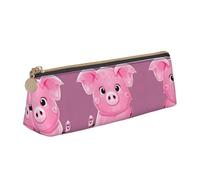 SDEGTHO Red Pig Fashion - Estuche triangular de piel con cremallera y gran capacidad de almacenamiento, blanco, One Size, Art Deco
