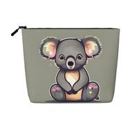 SDEGTHO The Lovely Koala - Bolsa de viaje versátil para maquillaje, gran capacidad, bolsa de cosméticos con cremallera, NEGRO, One Size