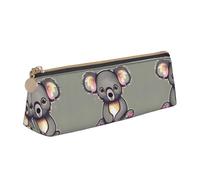 SDEGTHO The Lovely Koala Fashion - Estuche triangular de piel con cremallera y gran capacidad de almacenamiento, blanco, One Size, Art Deco