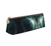 SDEGTHO Universe Planet Fashion - Estuche triangular de piel con cremallera y gran capacidad de almacenamiento, blanco, One Size, Art Deco