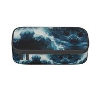 SDEGTHO Within The Tides - Estuche para lápices de gran capacidad, estuche para bolígrafos, papelería para oficina, NEGRO, One Size, Deportivo