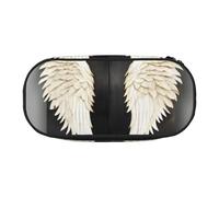 SdetYuia Estuche para lápices con estampado de plumas de ángel, estuche pequeño multiusos, organizador de lápices, bolsas portátiles, multicolor, 8.3"x3.7"x2", Estuche para lápices