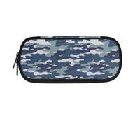 SdetYuia Estuche para lápices de fútbol americano de fuego para niños de 8 a 12 años, estuche portátil pequeño con cremallera para estudiantes escolares, camouflage, 8.8"x1.7"x4.1", Estuche para