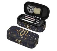 SdetYuia Kawaii - Estuche grande para lápices con compartimentos con cremallera, estuche para lápices para niños, adolescentes, estudiantes, suministros escolares, Mystic Tarot Magic Herbs Snake,