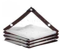 SDFGHJKB Lona Transparente Exterior 6x7m, Lona Impermeable Transparente con Ojales, Lona Plastico Transparente Impermeable Exterior, para Cubrir el Sol, la Lluvia, Invernadero de Plantas