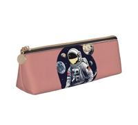 SDFHU Astronaut on The Moon 1 - Estuche ligero y espacioso con cremallera triangular de gran capacidad para herramientas de escritura, White, Talla única