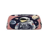 SDFHU Astronaut on The Moon 1 - Estuche versátil con cremallera para adultos, con cremallera, multifuncional, con cremallera, Silver, Talla única