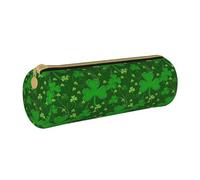 SDFHU Background St Patrick's Day - Estuche de piel con cremallera para adultos, oficina, viajes y maquillaje, White, Talla única