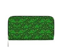 SDFHU Background St Patrick's Day Glitter Print - Cartera para mujer, moderna, para viajes, de 7.9 x 3.9 pulgadas, casual, regalo para mujer, Negro -, Talla única, Arte
