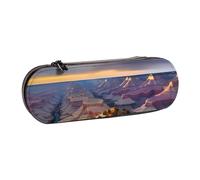 SDFHU Beauty Grand Canyon 1 - Estuche de piel con estampado - Versátil estuche de cuero para bolígrafos, estuche para lápices para viajes y uso diario, Black, Talla única