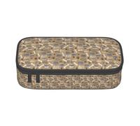 SDFHU Bonito cuenco de hueso de perro con estampado de huellas de patas, estuche multifuncional para guardar artículos de papelería, artículos de cosméticos para adultos