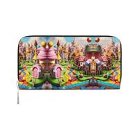 SDFHU Candy Land - Cartera de mano para mujer, moderna, para viajes, de 7.9 x 3.9 pulgadas, casual, regalo para mujer, Negro -, Talla única, Arte