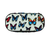 SDFHU Estuche con estampado de mariposa y violonchelo, herramientas de papelería, suministros de oficina, accesorio unisex adecuado para cualquier ocasión, negro, talla única, lindo, Black, Talla