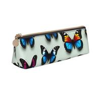 SDFHU Estuche ligero y espacioso con estampado de mariposas y violonchelo, gran capacidad, triángulo con cremallera para herramientas de escritura, White, Talla única