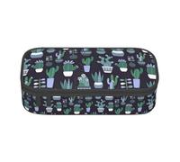 SDFHU Estuche multifuncional con estampado de cactus y plantas suculentas, bolsa de almacenamiento para artículos de cosméticos, para adultos