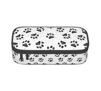 SDFHU Estuche multifuncional con estampado de huellas de perro, bolsa de almacenamiento de artículos de cosméticos, para adultos