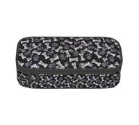 SDFHU Estuche multifuncional con estampado de huellas de perro y cachorro, bolsa de almacenamiento de artículos de cosméticos, para adultos