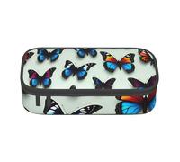 SDFHU Estuche multifuncional con estampado de mariposa y violonchelo, bolsa de almacenamiento de artículos de papelería para artículos de cosméticos para adultos