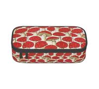 SDFHU Estuche multifuncional con estampado de setas rojas y blancas, bolsa de almacenamiento para artículos de cosméticos, para adultos